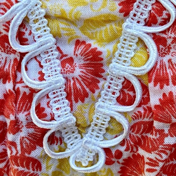 Poupette St. Barth Pink & Yellow Floral Mini Dress Tunic Cover-up Size S - Picture 7 of 15